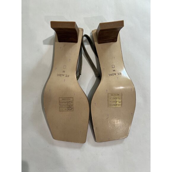 St. Agni Suede Strap Heel in Kelp - Picture 7 of 7